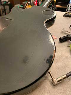 Bob Welch Black Les Paul Custom with Roland Electronics