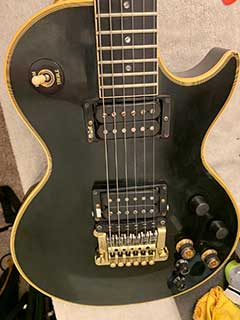 Bob Welch Black Les Paul Custom with Roland Electronics
