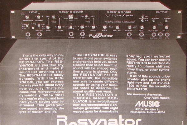 Resynator Black and White detailed print advertisement