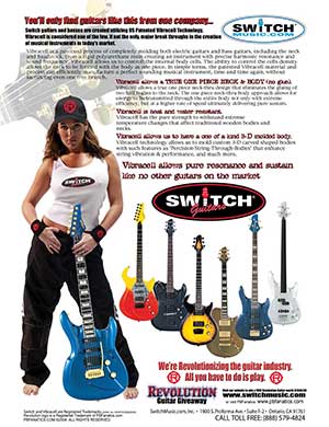 Switch Vibracell Guitar Advertising - 2004
